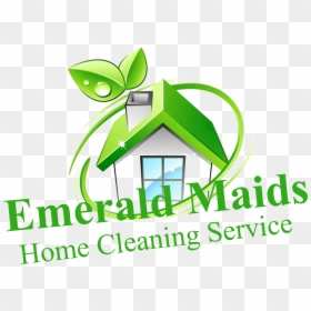 Emerald Maids Home Cleaning Service - Green House, HD Png Download - house cleaning png