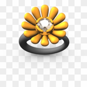 Orange Med Daisy Ring - Chrysanths, HD Png Download - sparkle texture png