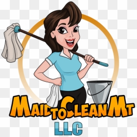 House Cleaning Faqs Maid To Clean Mt - Cartoon Cleaning Services Logo, HD Png Download - house cleaning png