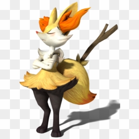 Transparent Braixen Png - Fennekin And Braixen Illustration, Png Download - combusken png