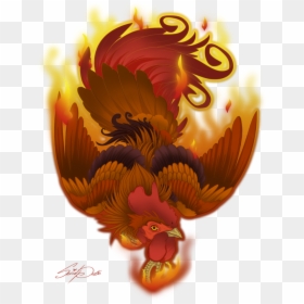 Fire Rooster Png - Chicken On Fire Png, Transparent Png - combusken png
