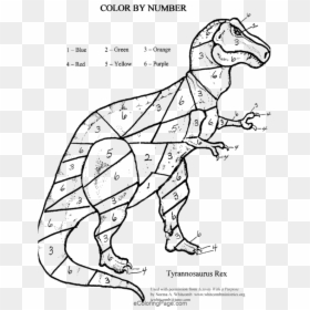 Coloring Pages For Kids Png - Dinosaur Colour By Number, Transparent Png - combusken png