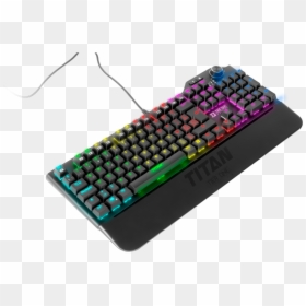 Titan Ultra Blue Mechanical Keyboard - Asus Rog Mouse And Keyboard, HD Png Download - teclado png