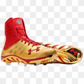 Bryce Harper Spot Cleats - Gold High Top Under Armour Cleats, HD Png Download - bryce harper png