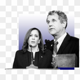 Illustration Of Sherrod Brown And Kamala Harris, HD Png Download - bernie sanders head png