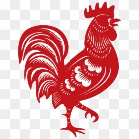 Png Year Of The Rooster - Chinese Paper Cutting Rooster, Transparent Png - turtwig png
