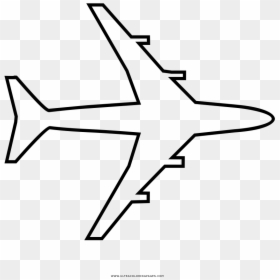 Airplane Coloring Page - Png Aviao Desenho, Transparent Png - avião png