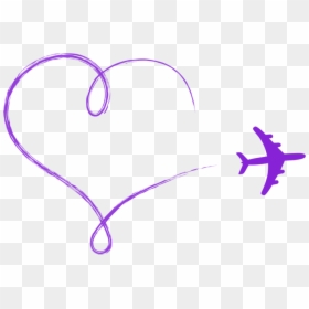 #avião #coração #viagem #lory - Long Distance Relationship Clipart, HD Png Download - avião png