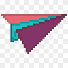 Avião De Papel - Paper Airplane Pixel Art, HD Png Download - avião png