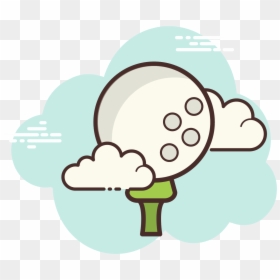 This Is A Golf Ball Resting On A Golf Tee - Cartoon Pic For Instagram, HD Png Download - golf icon png