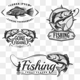 Fly Fishing Angling Scalable Vector Graphics - Fishing Logos, HD Png Download - label vector png