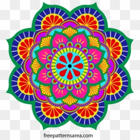 Circle Flower Mandala Colorful Eps Graphic Design Image - Colorful Vector Mandala Png, Transparent Png - colorful circle png