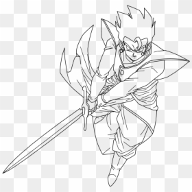 Transparent Sword Vector Png - Drawing Of Goku Black, Png Download - super saiyan rose png
