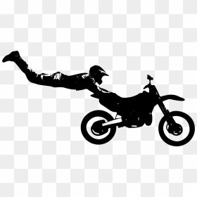 Wheel,silhouette,bicycle - Bike Stunt Png, Transparent Png - motorcycle rider png