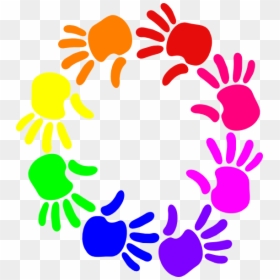 Colorful Circle Of Hands Svg Clip Arts - Circle Of Hands Clipart, HD Png Download - colorful circle png