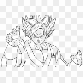 Download Super Saiyan Coloring Pages Goku Blue And - Goku Super Saiyan Blue Drawing, HD Png Download - super saiyan rose png