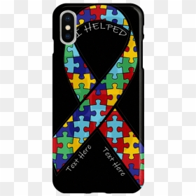 Autism Awareness Ribbon Iphone - Mobile Phone Case, HD Png Download - autism ribbon png