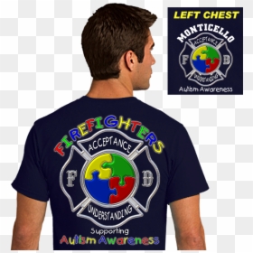 Fire Department Autism Shirts, HD Png Download - autism ribbon png
