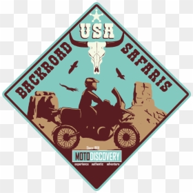 Motodiscovery Usa Backroad Safari Motorcycle Tours - Traffic Sign, HD Png Download - motorcycle rider png