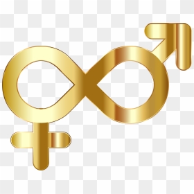 Gold Male Symbol Png, Transparent Png - autism ribbon png