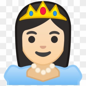 Princess Light Skin Tone Icon - Female Student Icon Png, Transparent Png - princess emoji png