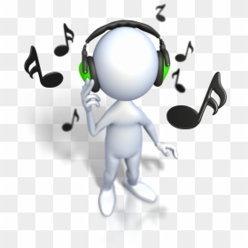 Transparent Lernen Clipart - Stick Figure Listening To Music, HD Png Download - 3d stick figure png