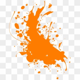 Orange Paint Splatter - Orange Paint Splatter Transparent, HD Png Download - paintball mask png