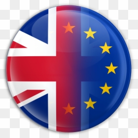 Uk-eu Blended Button - English Course, HD Png Download - eu flag png