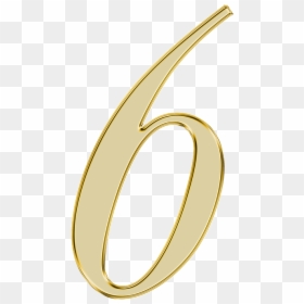 Gold Number 6 Png, Transparent Png - gold numbers png