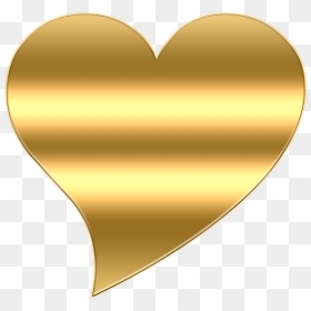 Heart, Gold, Golden, Love, Gift, Valentine - Heart, HD Png Download - golden heart png