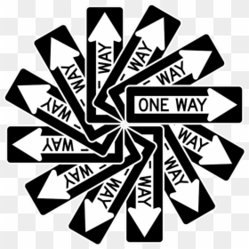 Blackandwhite,graphic Design,logo - There Are Choices To Make Make, HD Png Download - one way sign png