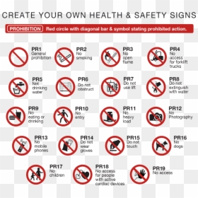 Heavy Health And Safety Symbols, HD Png Download - prohibition sign png