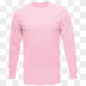 Unisex Long Sleeve Dry Shirt, Light Pink - Unisex Long Sleeve Shirt, HD Png Download - pink shirt png
