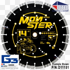C/a-33mb Arix™ Monster Concrete & Asphalt Blades - Diteq 20 Block, HD Png Download - asphalt png