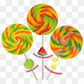 Transparent Lollipop Clipart - Sour Paddle Swirl Pop, HD Png Download - candy cane divider png