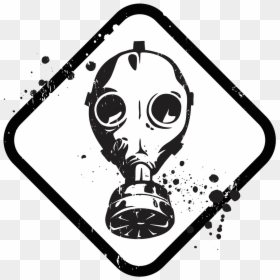 Radiation Drawing Gas Mask - Post Apocalyptic Icons Png, Transparent Png - gasmask png