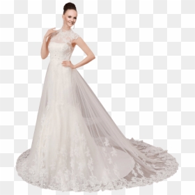 Wedding Dress Ball Gown - Woman In Wedding Dress Png, Transparent Png - wedding dresses png