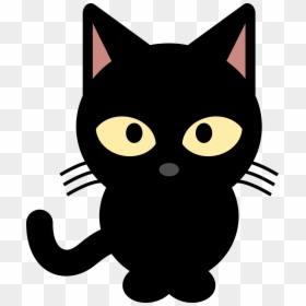 Clipart Cat Clear Background - Cute Black Cat Clipart, HD Png Download - cats.png