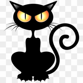 Transparent Cute Halloween Cat Clipart - Black Cat Clipart Halloween, HD Png Download - cats.png