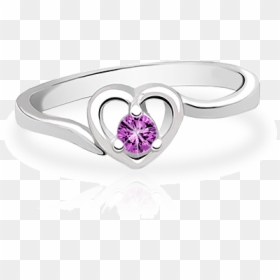 Sparkle In My Heart Children"s Ring - Birthstone, HD Png Download - silver ring png