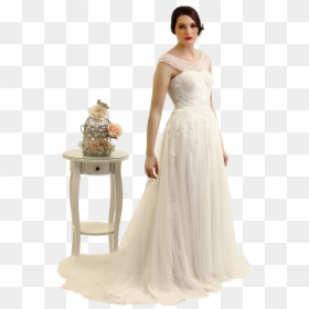 Beatrice Lace Fit And Flare Wedding Dress - Wedding Dress, HD Png Download - wedding dresses png