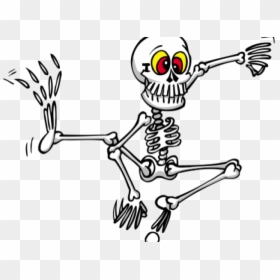 Cartoon Halloween Skeleton - Dancing Skeleton Gif Clipart, HD Png Download - halloween skeleton png