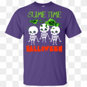 Buy Slime Time Halloween Skeleton Youth Kids T-shirt - Ice Ice Baby Trump, HD Png Download - halloween skeleton png