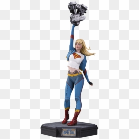 Gotham City Garage Supergirl Statue, HD Png Download - super girl png