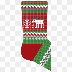 Christmas Stockings Diy Pattern knitting Kit , Transparent - Strikket Julesok Opskrift, HD Png Download - christmas sweater pattern png