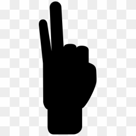 Hand With Two Raised Fingers, HD Png Download - fingers png