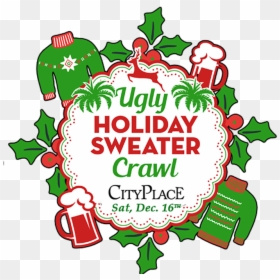 Ugly Sweater Clip Art Png - Ugly Christmas Sweater Crawl, Transparent Png - christmas sweater pattern png