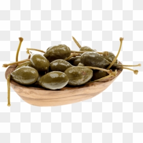 Fresh Capers In A Wooden Bowl - Caper, HD Png Download - fresh png