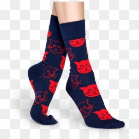 Happy Socks Cat Socks - Sock, HD Png Download - happy cat png