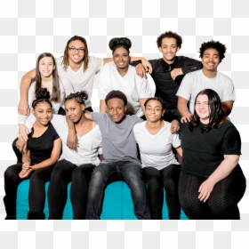 Ten Young People Smiling For The Camera, HD Png Download - group of people sitting png